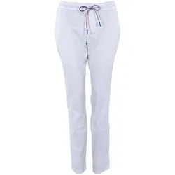 Alberto Hose Clara-Linen Twill, weiss