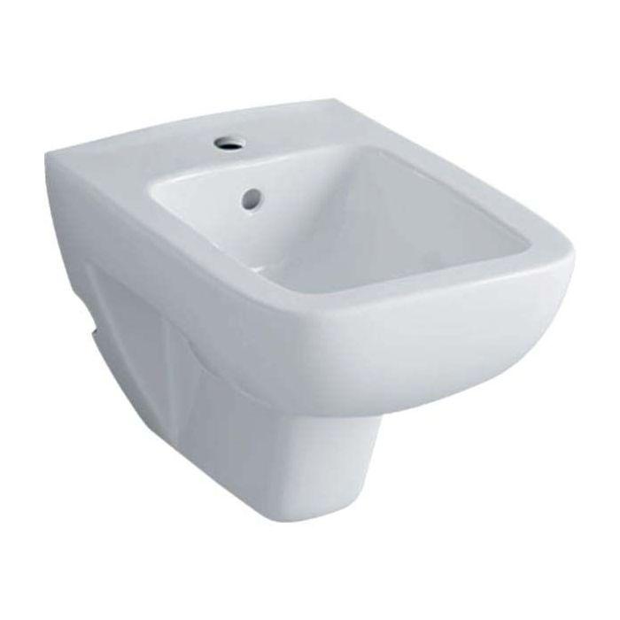 Geberit Renova Plan Wandbidet 232150000 weiss, mit Hahnloch und Überlauf