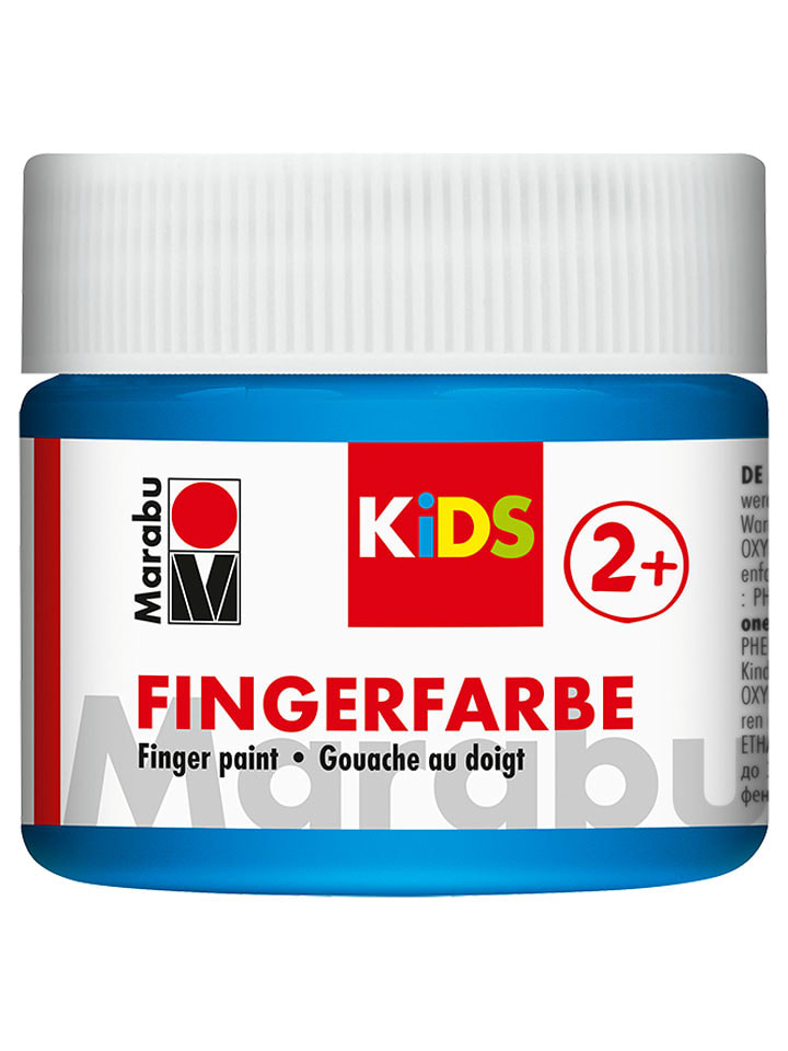 Marabu Fingerfarbe "Blau 253", 100 ml - ab 2 Jahren - onesize