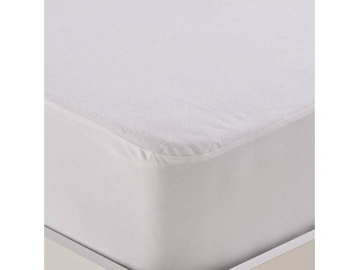 Protège matelas imperméable en éponge coton blanc 200x200 cm