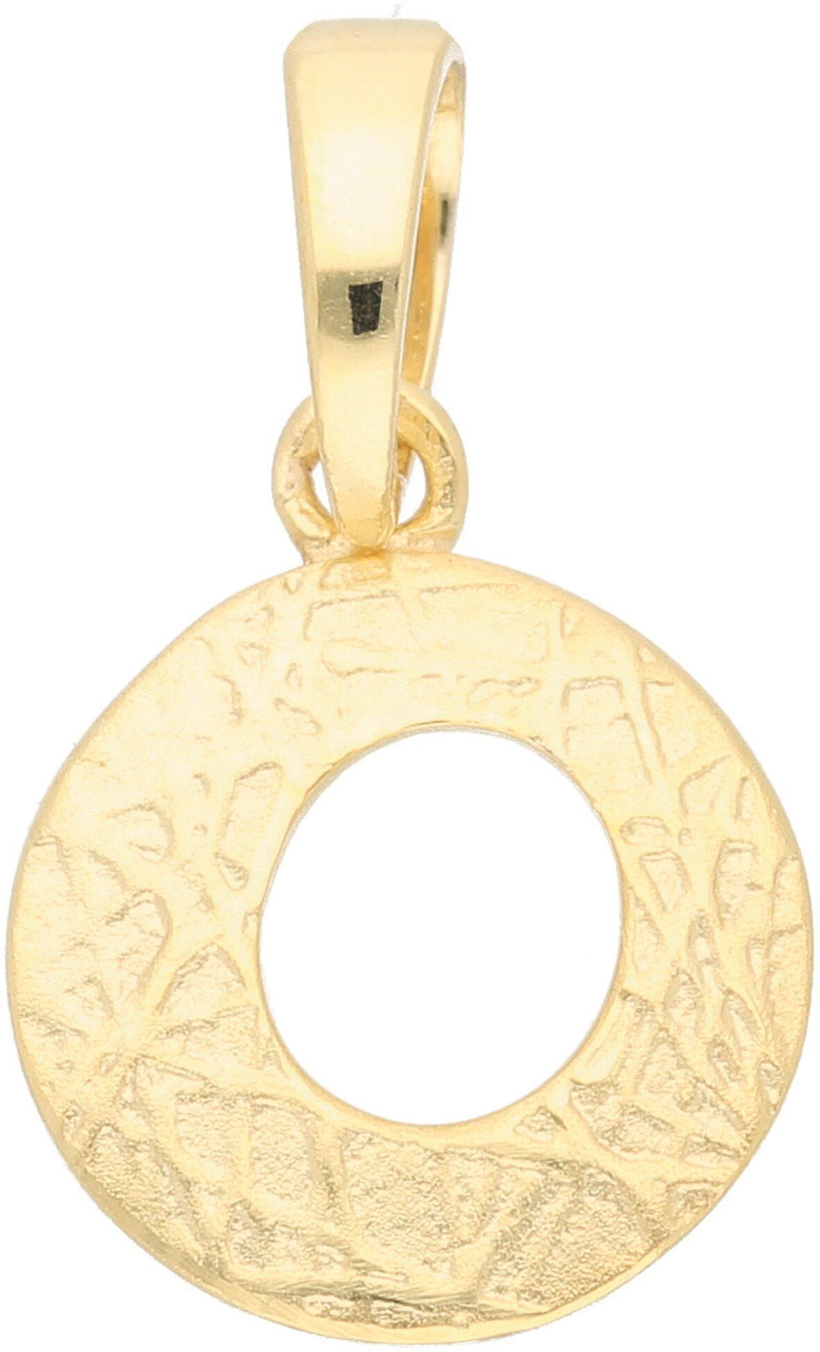 Buchstabenanhänger ADELIA´S "Buchstabenanhänger O 333 Gold ( 8K )", gold, Schmuckanhänger, Damen, Gold, Goldanhänger Buchstabe O