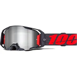 100 Percent ARmatic Turo, Crossbrille verspiegelt - Dunkelgrau/Rot Silber-Verspiegelt