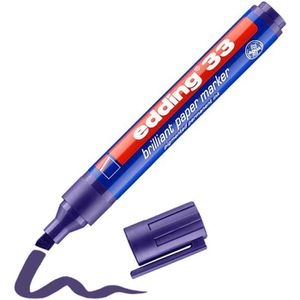 Edding Papermarker 33 Brilliant Pigmentmarker, violett, Keilspitze, Strichbreite 1-5mm