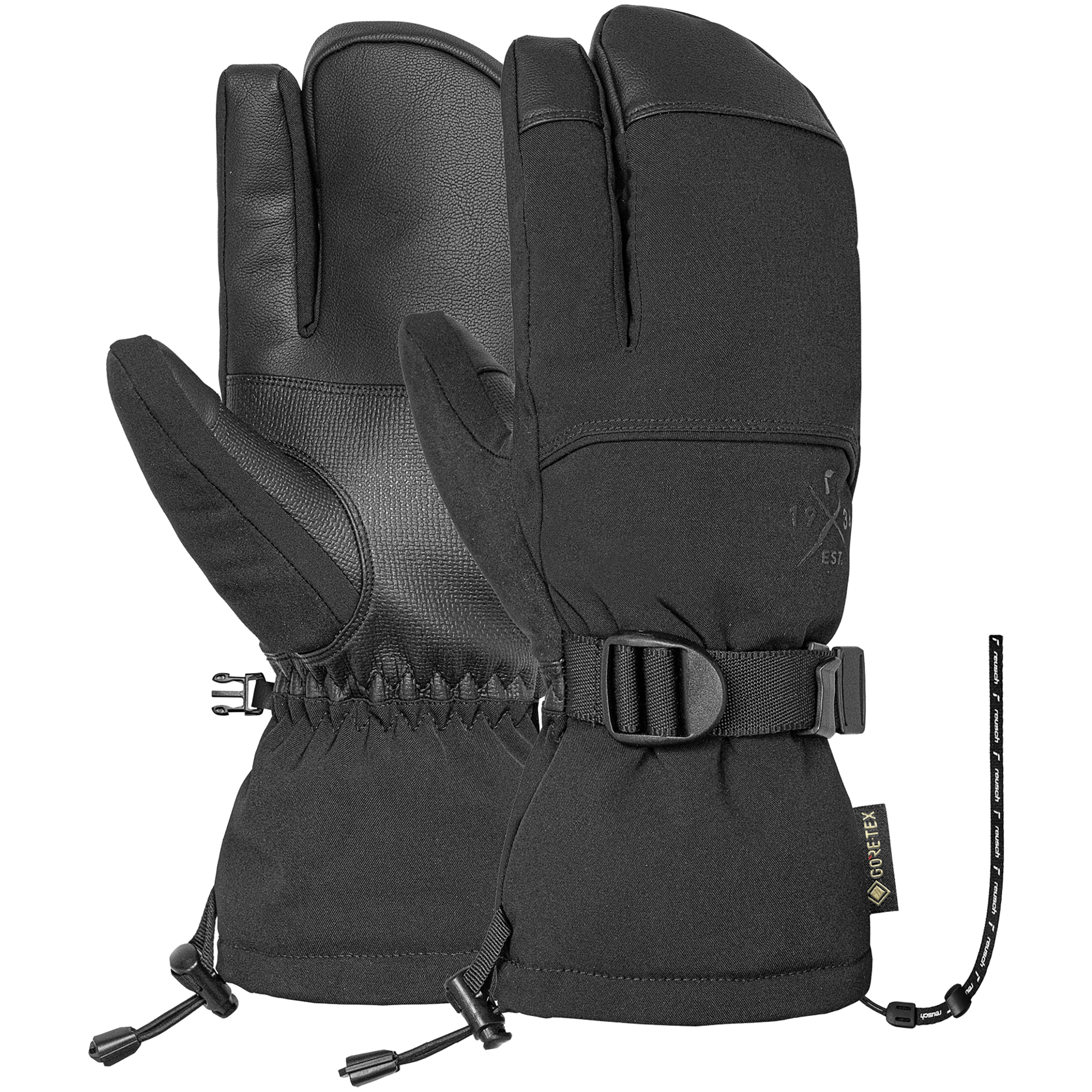 Reusch Jammer R-Tex XT 3-Finger-Handschuhe schwarz Größe 8.5 Skifahren Wasserdicht
