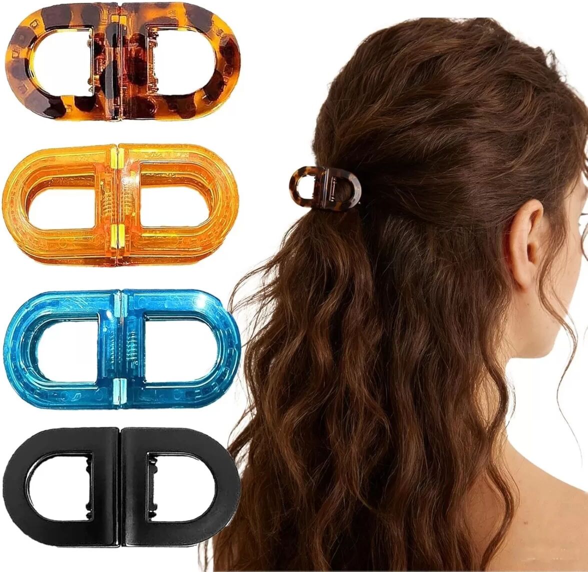 INF Magnetische Haarklammern 4er-Pack — Starker Halt, Knickfrei, ABS+magnet, Schonend für Alle Haartypen