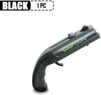 Cozy Casa Charm Portable Cap Gun Bottle Opener And Flying Cap Launcher Party Tool black