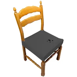 WellHome Stuhlhusse Fleckenabweisend für Sitzfläche 35-50 cm in Grau