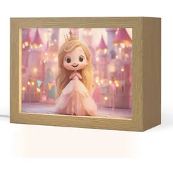 NACHTTISCHLAMPE Prinzessin - Rosa - Schloss 20x15 cm