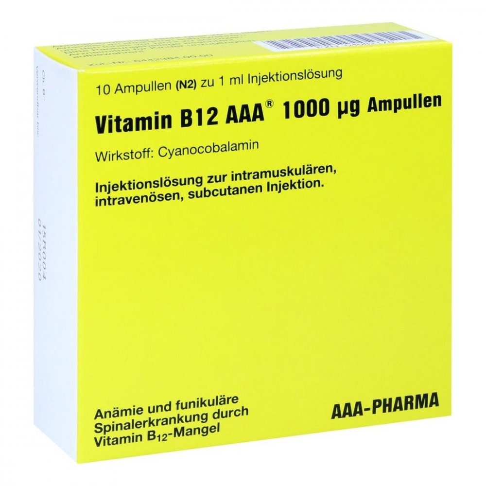 AAA - Pharma GmbH Vitamin B12 Aaa 1000 [my]g Ampullen 04082176