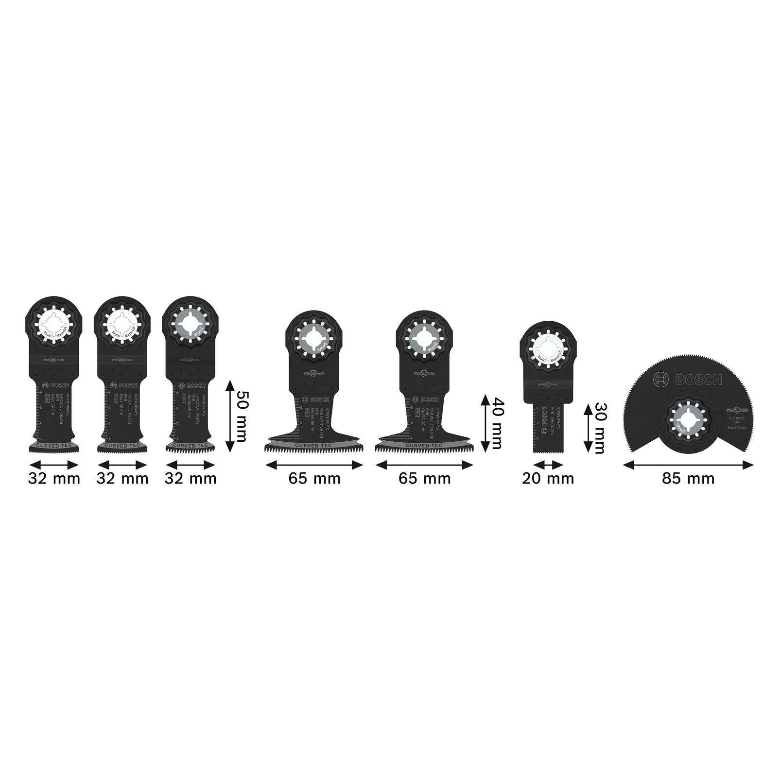 Bosch Professional Zubehör Starlock Holz Set, 7-tlg. (2608669098)