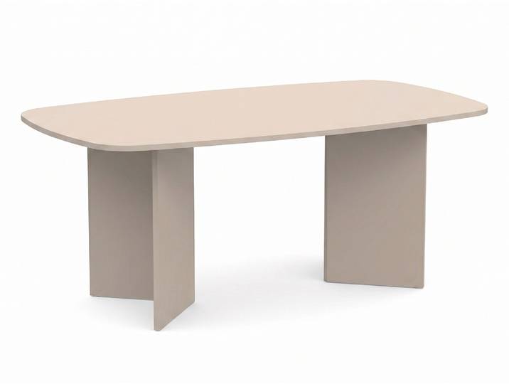 Table de repas ovale Onda Cachemire Mat - Basika