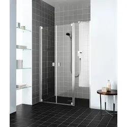 Kermi Pendeltür Raya PFL 1230x2000, silber hochglanz, ESG Opaco, RAPFL12320VUK RAPFL12320VUK