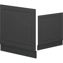 Vicco Frontblende Fame-Line, Anthrazit-Gold Landhaus/Anthrazit, 60 cm, AP Anthrazit, Geschirrspülerblende, Gold, Grau