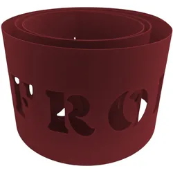 zaun|zu® Sichtschutzstreifen PREMIUM Frohe Weihnachten Bordeauxrot 2,55m