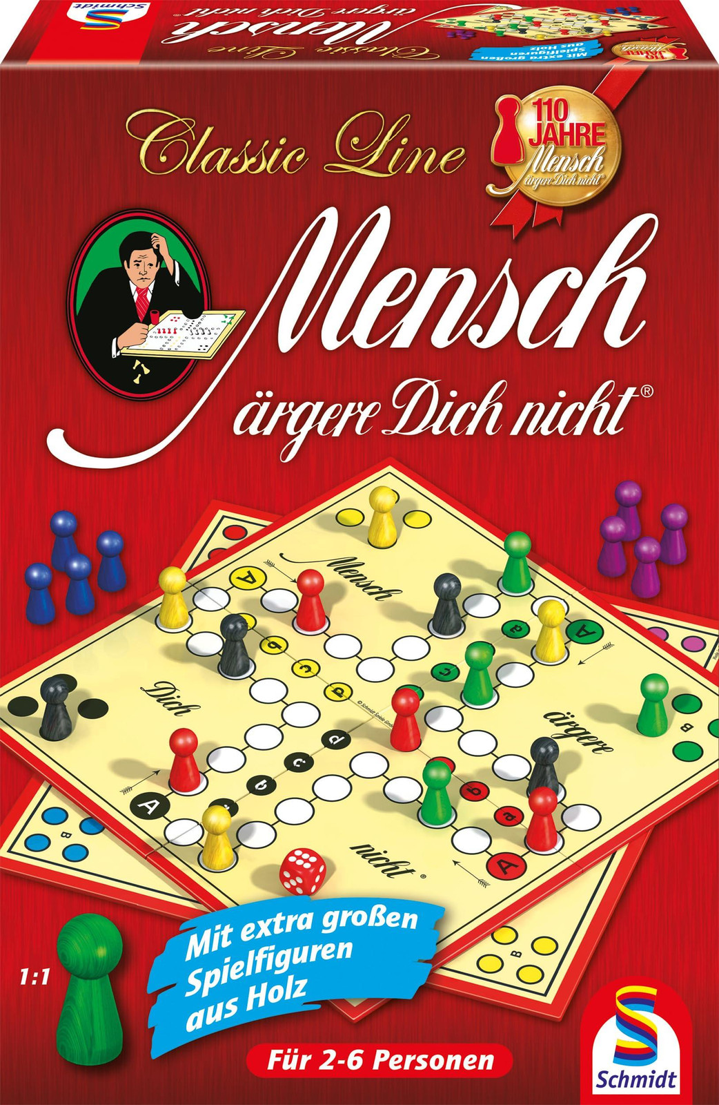 Schmidt Spiele Mensch ärgere Dich nicht Classic Line bordspel voor 2-6 spelers multicolour