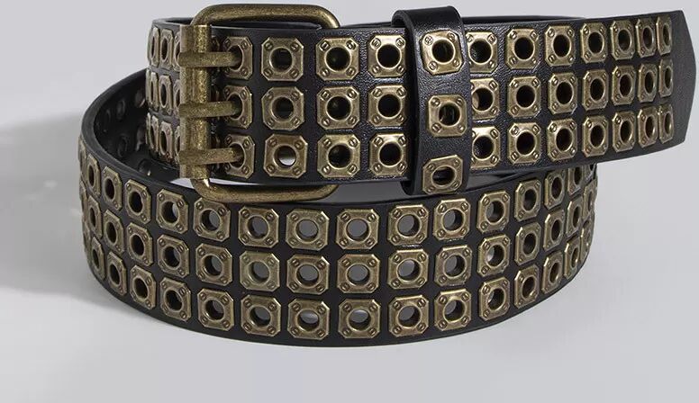 INF Bronze Punk Style Damengürtel mit dreifacher Ösenreihe