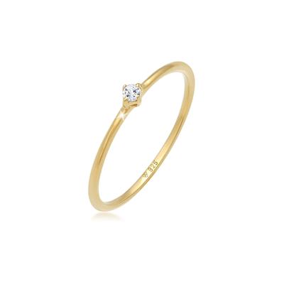 Verlobungsring ELLI PREMIUM "Ring Stapelring Topas Solitär Verlobung 925 Silber" Gr. 54, gold, Fingerringe, Damen, 54, Silber 925 (Sterlingsilber), Verlobungsring