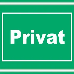 HB-Druck Privat Schild grün-weiß A6 (105x148mm)