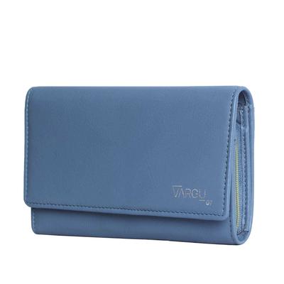 Geldbörse VARGU "NUME 1", Damen, blau (sky blau), Rindsleder, Kleinlederwaren, LGW zertifiziertes Leder