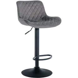 CLP Barhocker Minosa Samt   Farbe: dunkelgrau, Material: Samt
