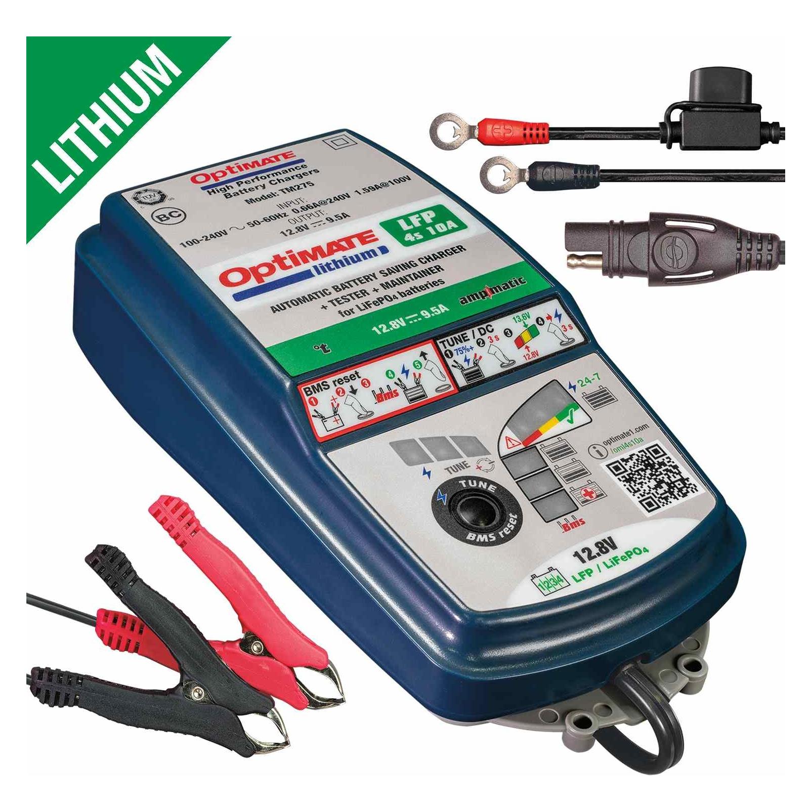 Tecmate Optimate Lithium LiFePO4 4s 10A (10 A, 12V) (Optimate Lithium 4S 10A TM274)
