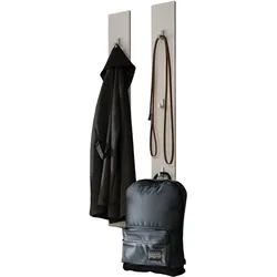 GARDEROBENPANEEL Set 2-teilig weiß 115 cm, Flurgarderobe mit Haken