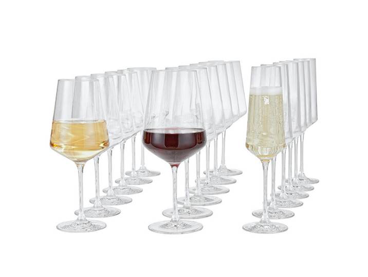 Leonardo Gläserset, Transparent, Glas, 18-teilig, Glas, Gläser-Sets