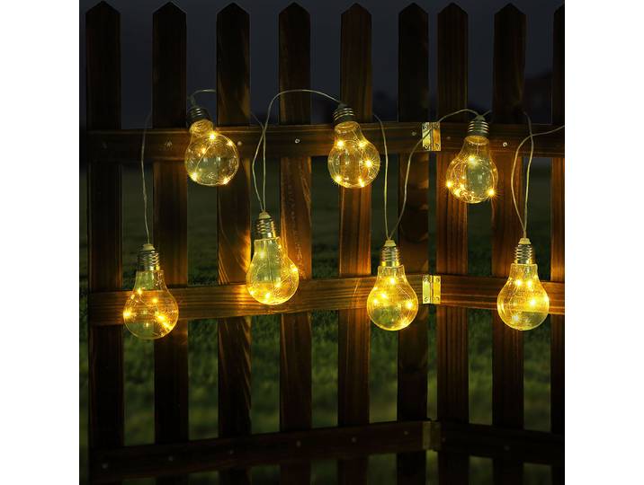 Guirlande lumineuse solaire 33708-10 6 x 10 x 380cm Transparent/Argenté