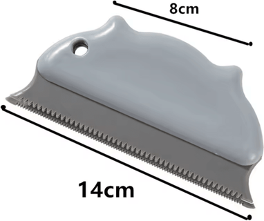 Inspire Curations FurEase Silicone Cat Grooming Brush & Pet Hair Remover gray