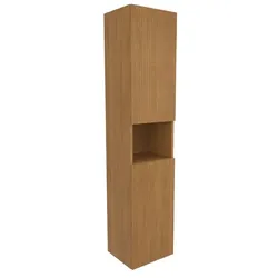 Hoher Badezimmerschrank SAT Evolution 36x165x32 cm Eiche honigmatt SATEVOV36DM