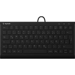 KeySonic KSK-5011ELC (DE) (DE, Kabelgebunden), Tastatur, Schwarz
