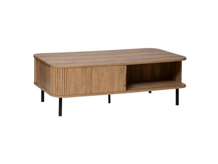 Atmosphera Designer-Inneneinrichtung – Couchtisch Colva 2 Türen Eichenoptik – rechteckige Aufbewahrung mit 3 Fächern – Wohnzimmer, Eingangsbereich – L 120 cm x H 41 cm