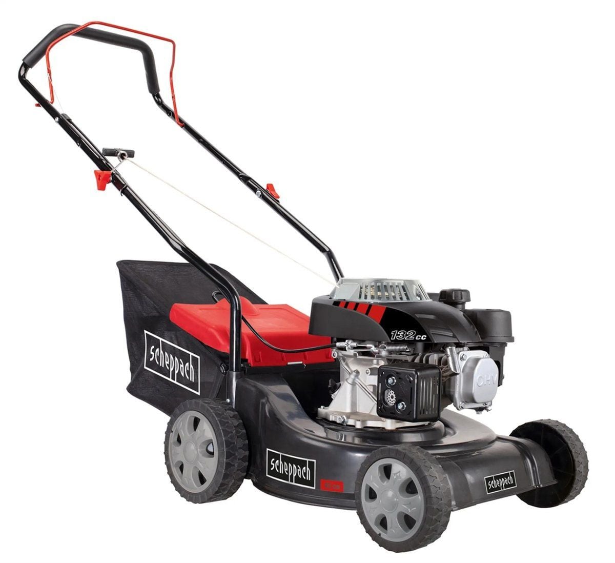 Scheppach MP132-40 Benzine Grasmaaier met 40 cm maaibreedte en 35 l opvangbak