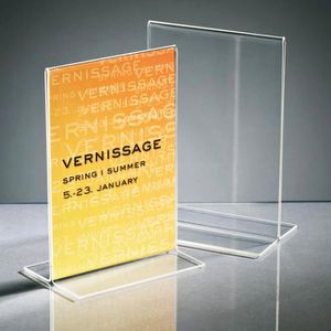 Sigel Tischaufsteller TA 226, A6, aus Acryl, T-Form, beidseitig