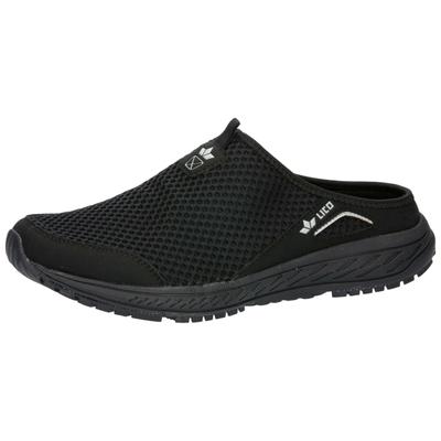 Slipper LICO "Sabot Sun Sabot", Herren, Gr. 38, Textil, schwarz, Synthetik, Schuhe Slipper