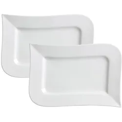 SERVIERPLATTEN Melodie weiß 31 x 21 cm 2er Set