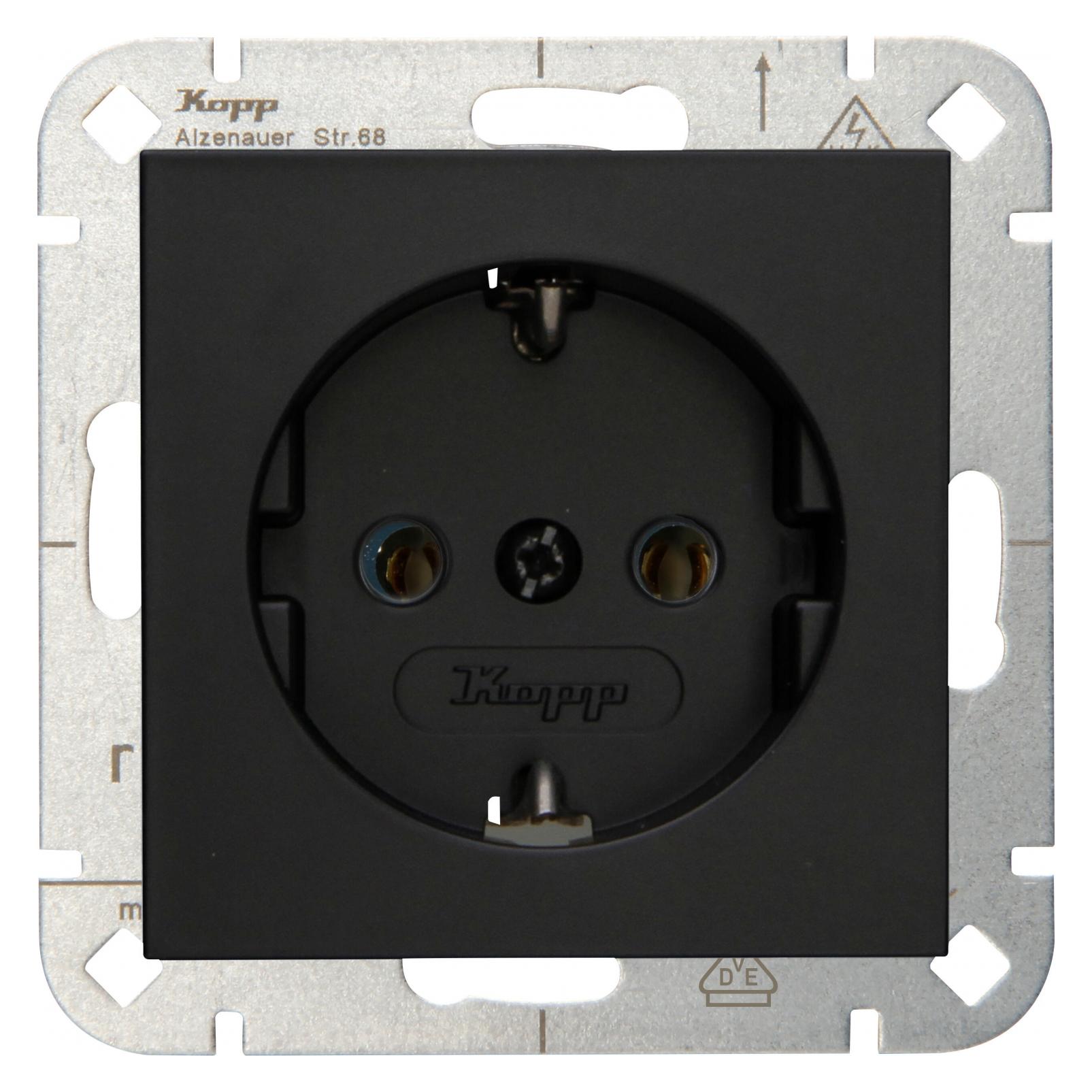 Kopp SCHUKO-Steckdose HK07 949350008 schwarz-matt (949350008)