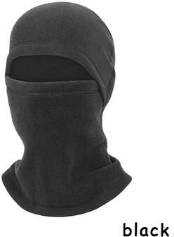 Uplift Picks Winter Full Face Fleece Mask Windproof Cold Weather Balaclava black