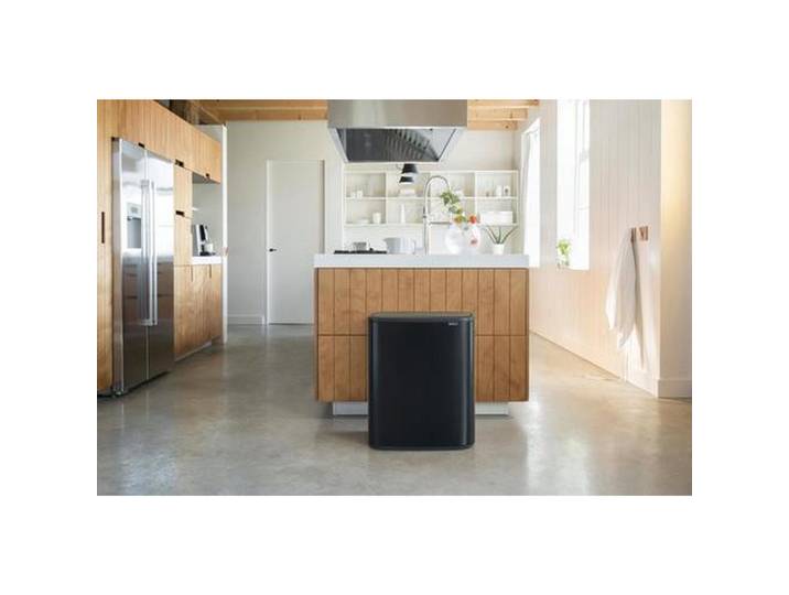 Brabantia Abfalleimer BO Touch Bin, Schwarz, Kunststoff, 2 x 30 L, 54.5x65.6x31.2 cm, Küchen, Küchenausstattung, Mülleimer