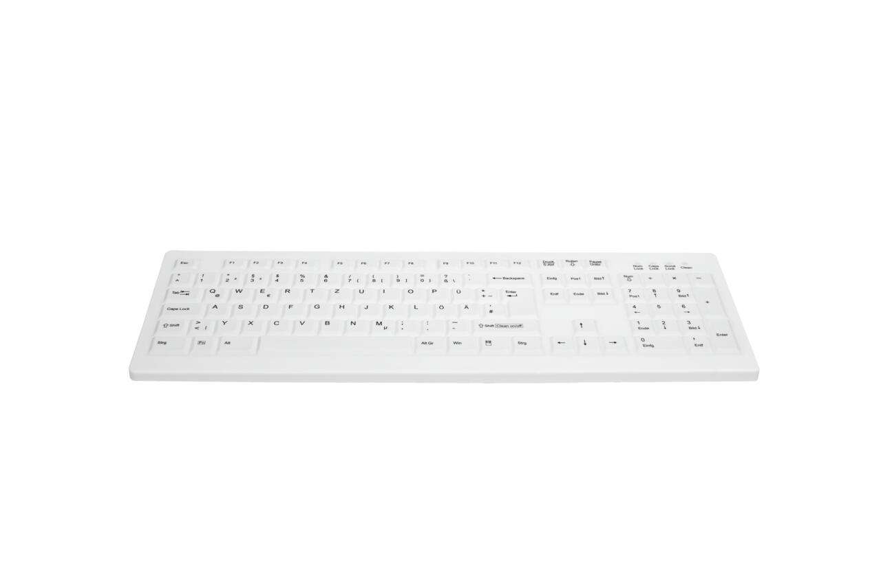 ContourDesign Active Key AK-C8100 Desinfizierbare Tastatur mit Cursor-Tasten AK-C8100F-FUS-W/GE