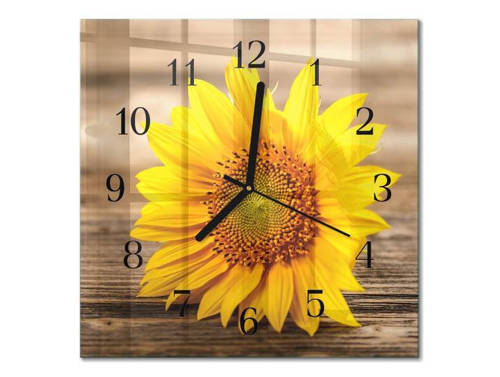 WANDUHR 30x30 cm - Sonnenblume