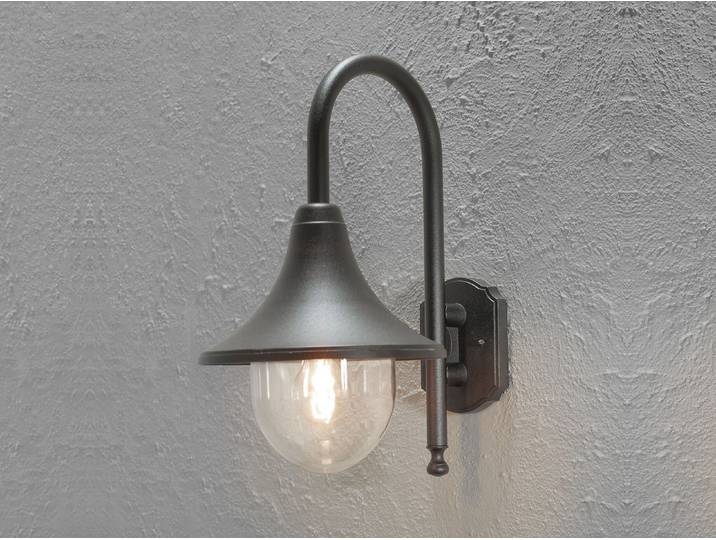 Konstsmide Bari schwarz lackiertes Aluminium, klares Acrylglas 7237-750
