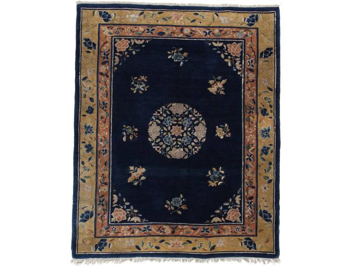 China Antik Teppich 182x219 Handgeknüpft Orientteppich Wolle