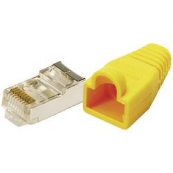 LogiLink MP0015 RJ45-Steckverbinder CAT 5e, geschirmt MP0015 Stecker, gerade Pole: 8P8C Polzahl Sensoren 8P8C Gelb 100 St.