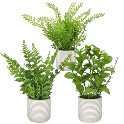 Kunstpflanze CREATIV GREEN "Grünpflanzen-Mix", grün, H:26cm, Obermaterial: 100% Kunststoff, Kunstpflanzen, Kunstpflanze, mit 3 verschiedenen Pflanzen