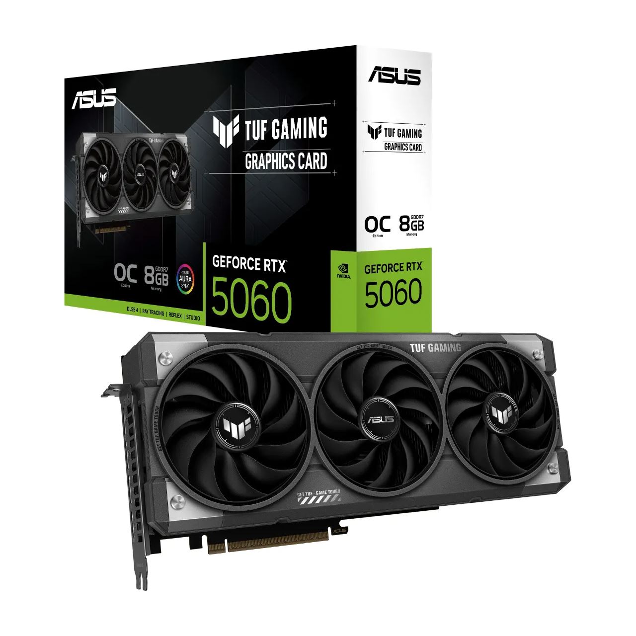 8GB Asus GeForce RTX 5060 TUF Gaming OC Aktiv PCIe 5.0 x16 (x8) (Retail)