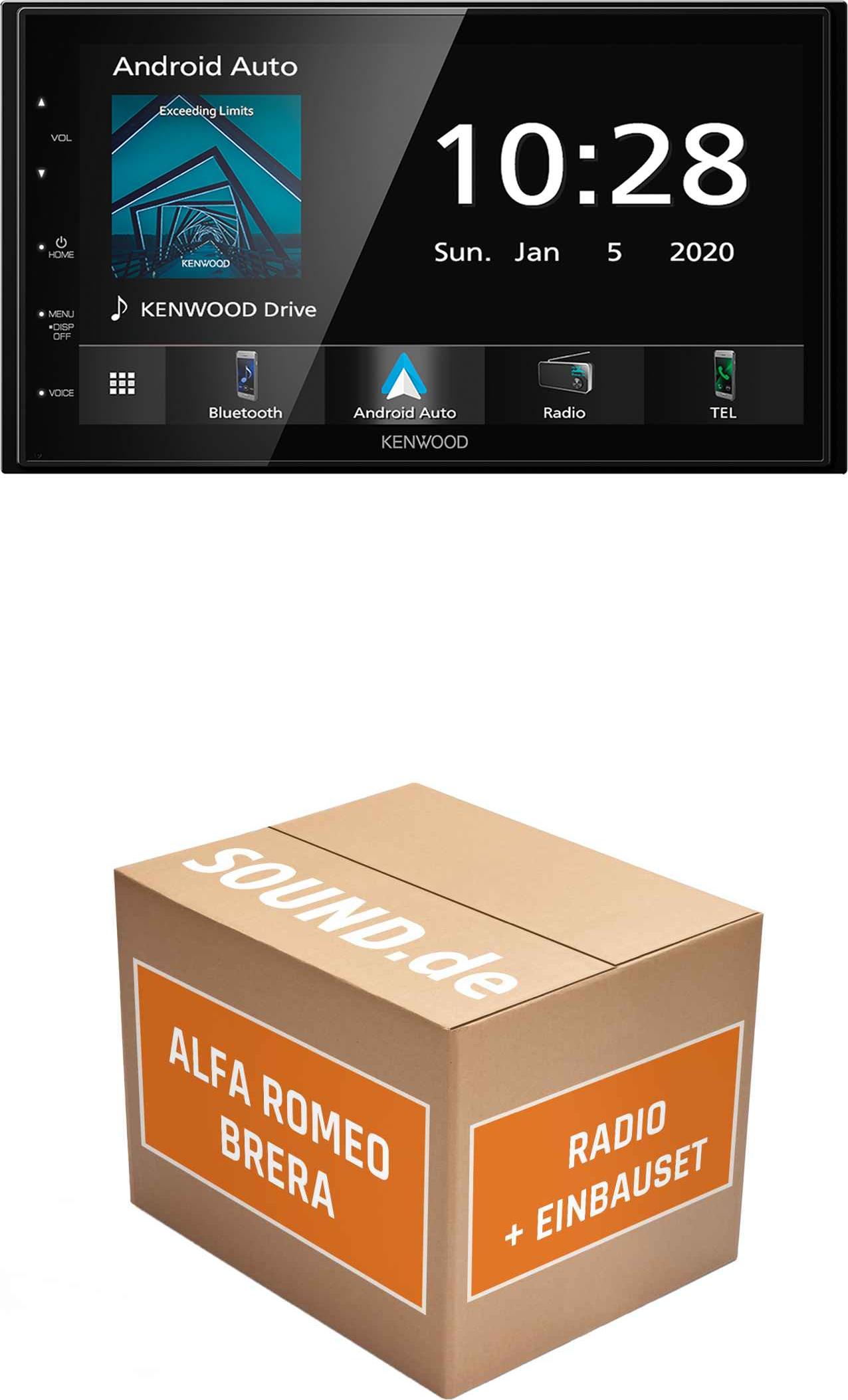 Autoradio Einbaupaket Kenwood DMX5020BTS passend für Alfa Romeo Brera + Navigation | Apple CarPlay Android Auto