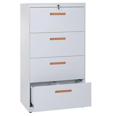 Mendler Hängeregisterschrank HWC-A10, Aktenschrank Büroschrank Stahlschrank, A4 abschließbar ~ 132x76x46cm weiß