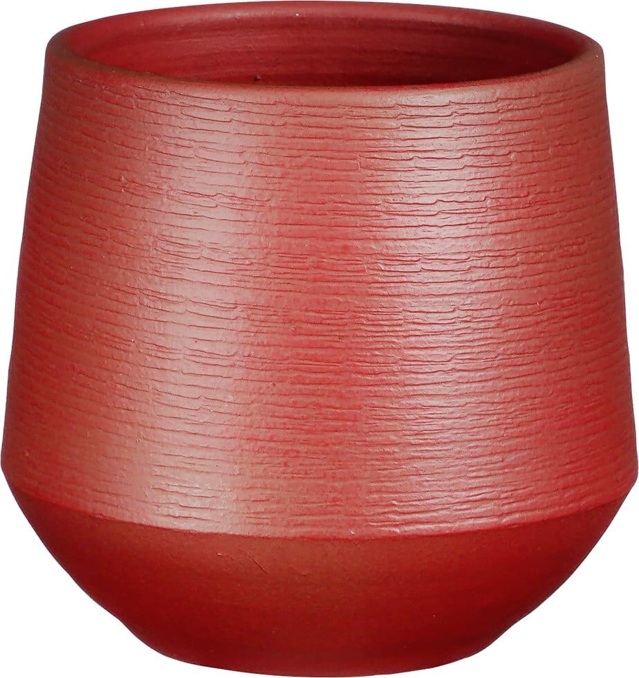 Mica Decorations Mica Blumentopf dunkelrot Terracotta Ø 19 x 18 cm