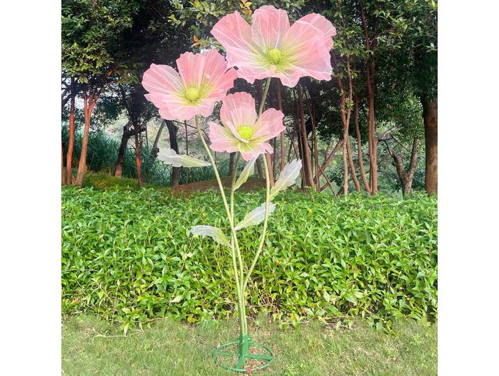 Fleurs géantes pour la décoration-décoration essentielle de réception de mariage, fleur en soie artificielle de 5.6 pieds de haut pour anniversaire de mariage P
